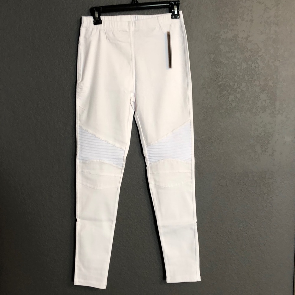 White Moto Jeggings - Picture 8 of 8